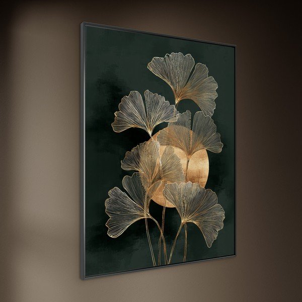 Tištěný obraz s rámem 60x80 cm Gold Ginkgo – Styler-image-2