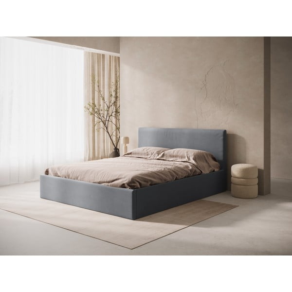 Šedé čalouněné čelo postele 170,5x100 cm Remo – Micadoni -image-1