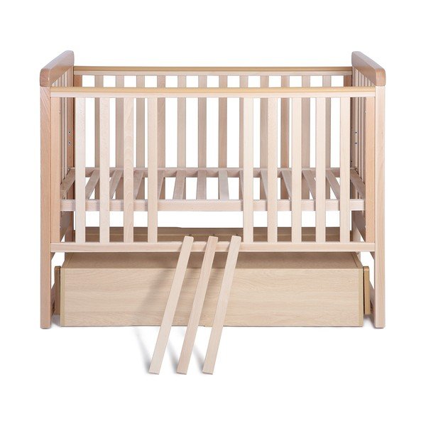 Dětská houpací postýlka z bukového dřeva YappyKids Move, 60 x 120 cm-image-3