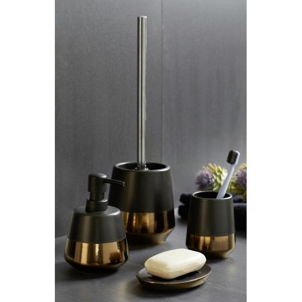 Černá keramická sada doplňků do koupelny Brandol – Wenko-image-1
