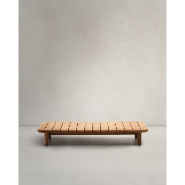 Zahradní odkládací stolek z teakového dřeva 70x140 cm Turqueta – Kave Home-image-1