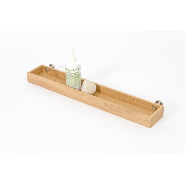 Nástěnná koupelnová police z dubového dřeva Wireworks Yoku-image-4