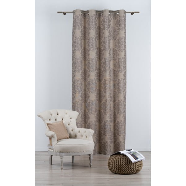 Šedo-hnědý závěs 140x245 cm Kansai – Mendola Fabrics-image-2