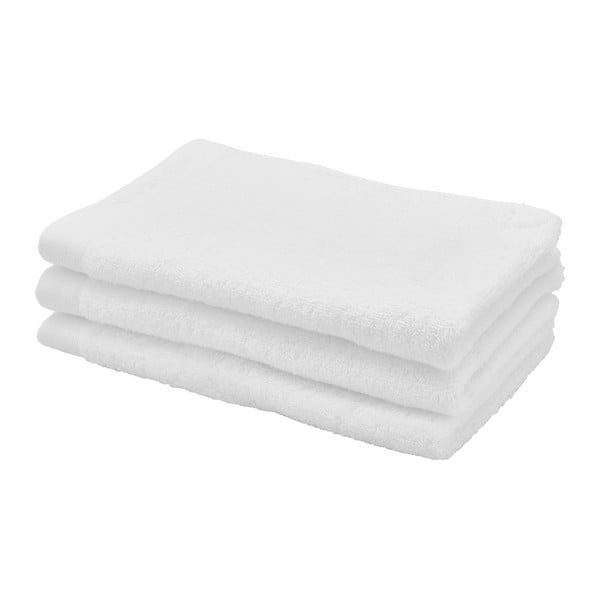 Bílý ručník s příměsí bavlny Aquanova Riga, 30 x 50 cm