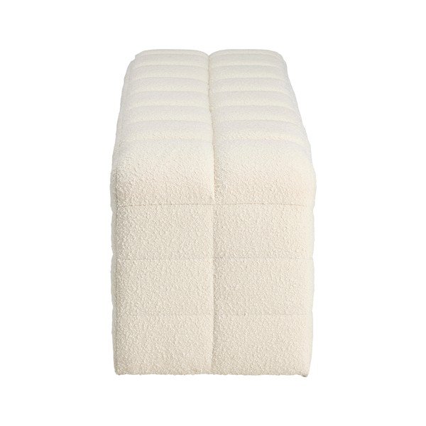 Krémová polstrovaná lavice z textilie bouclé Fanita – Ellos Home-image-3