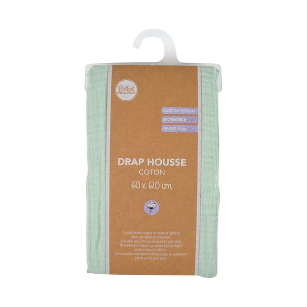 Napínací mušelínové dětské prostěradlo do postýlky 60x120 cm – Bébé Douceur-image-4