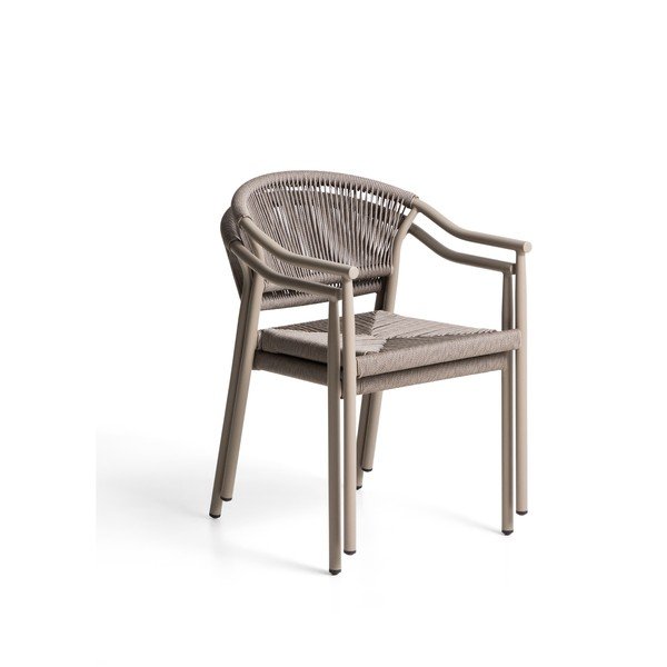 Taupe ratanová zahradní židle Livadia – Kave Home-image-4