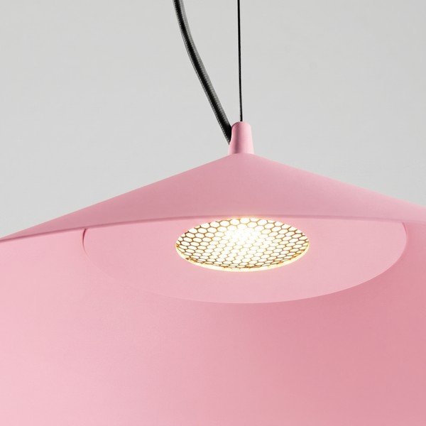 Růžové kovové LED závěsné svítidlo ø 50 cm FINT – Thoro-image-2