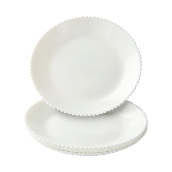 Bílé skleněné talíře v sadě 4 ks ø 25 cm Alessia – Jotex