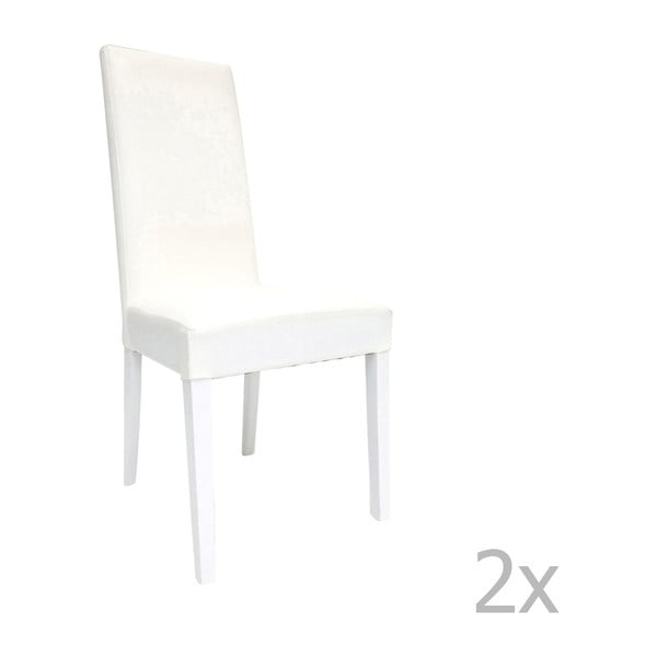 Sada 2 bílých židlí Esidra Roque
