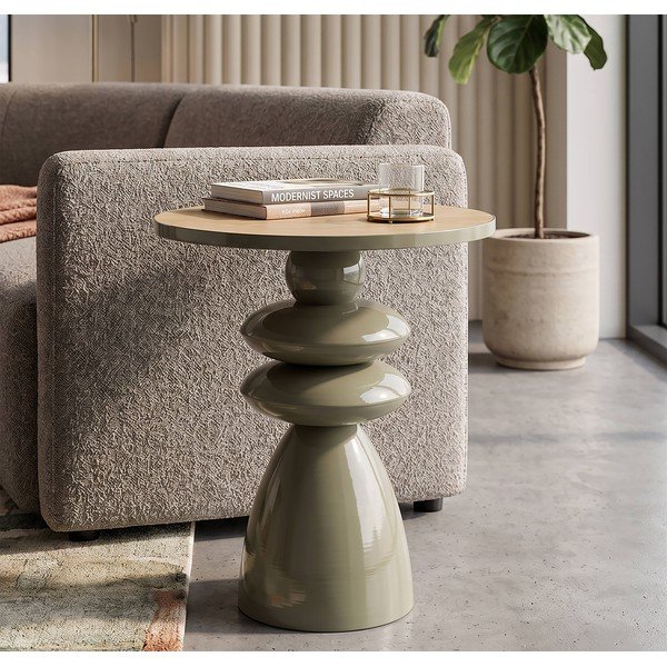 Kovový kulatý odkládací stolek ø 45,5 cm Metal Console – Mauro Ferretti-image-1