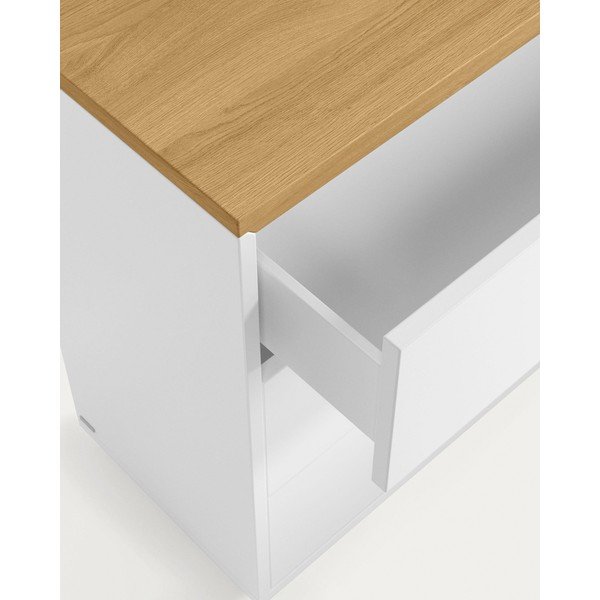 Bílá nízká komoda 90x75 cm Abilen – Kave Home-image-3