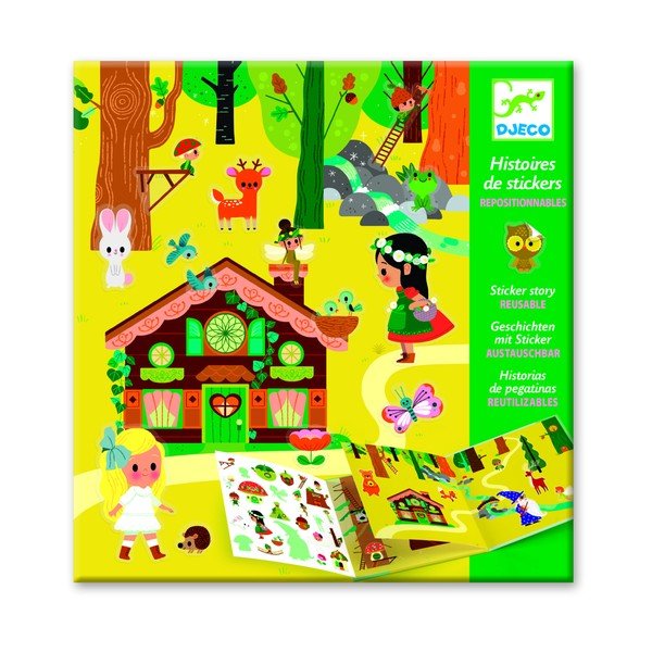 Set knihy s přemístitelnými samolepkami Djeco Forest Sticker Story-image-1