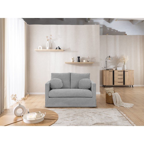 Světle šedá pohovka 140 cm Paphos – Ropez-image-2