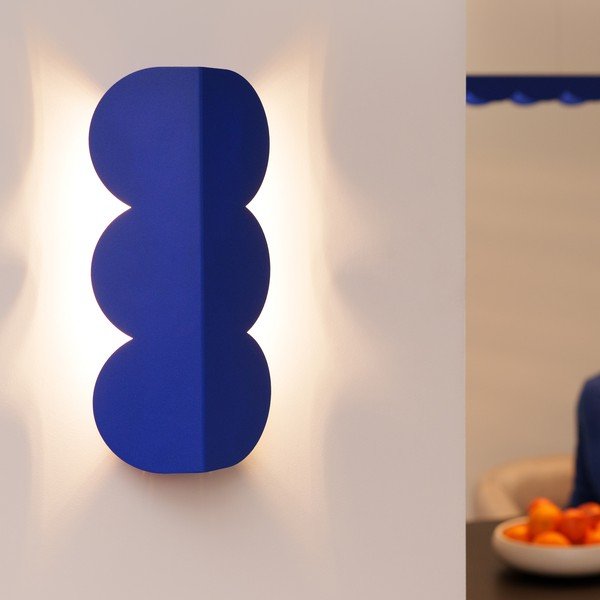 Tmavě modré hliníkové nástěnné svítidlo BISCUIT – Thoro-image-2