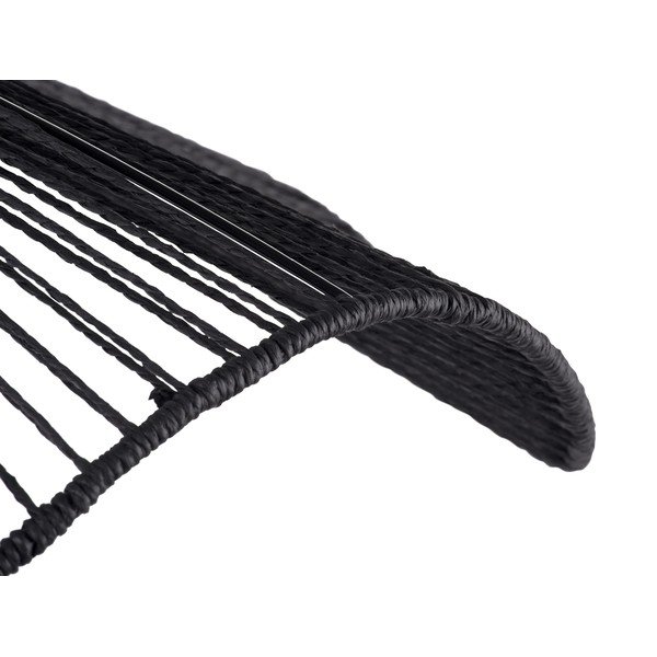 Černé kovové závěsné svítidlo se stínidlem z papírového výpletu ø 80 cm Sombra – Leitmotiv-image-4