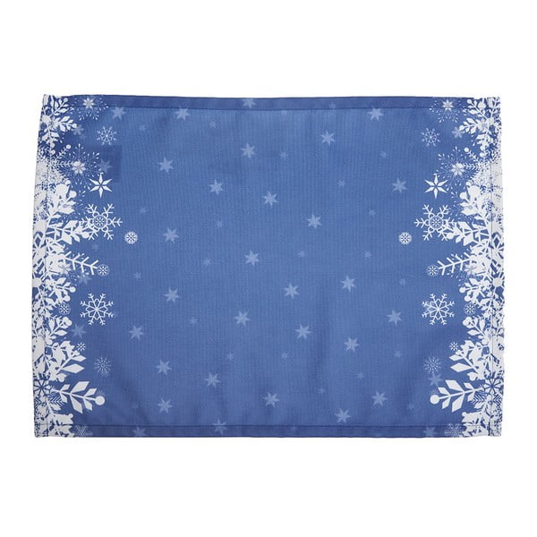 Sada 2 modrých prostírání s vánočním motivem Mike & Co. NEW YORK Honey Snowflakes, 33 x 45 cm