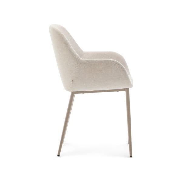 Krémové čalouněné jídelní křeslo Konna – Kave Home-image-2