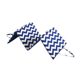 Bílo-modrý zahradní podsedák na lehátko 49x137 cm   Zig Zag – B.E.S.