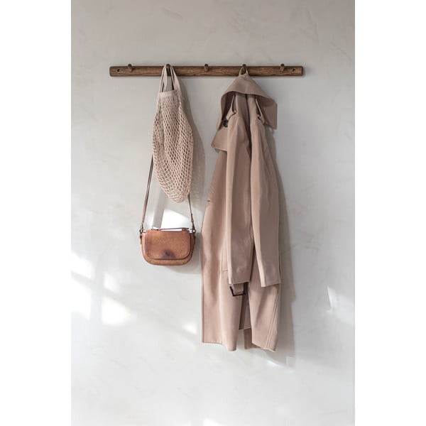 Hnědý nástěnný věšák z dubového dřeva 72 cm Roots – Mette Ditmer Denmark-image-1