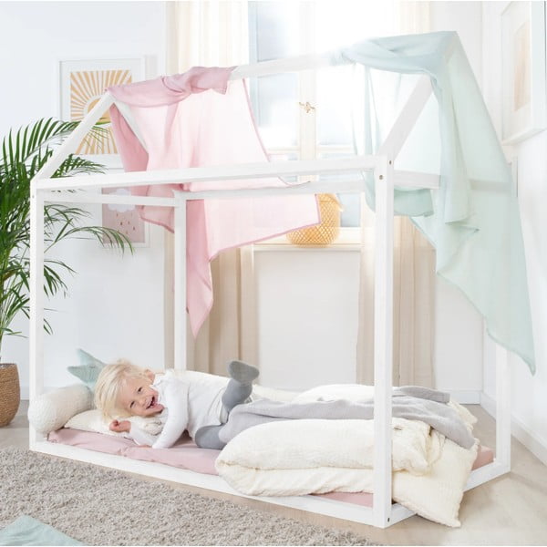 Bílá domečková dětská postel 70x140 cm Montessori – Roba-image-4
