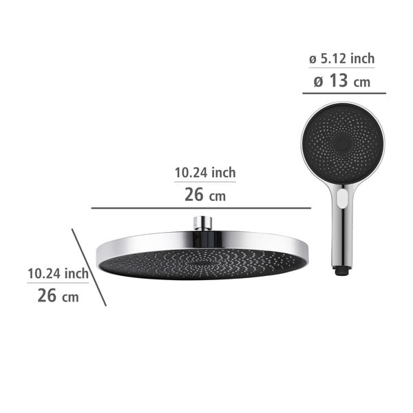 Sprchový set z nerezové oceli v leskle stříbrné barvě 120 cm Soft Water – Wenko-image-3