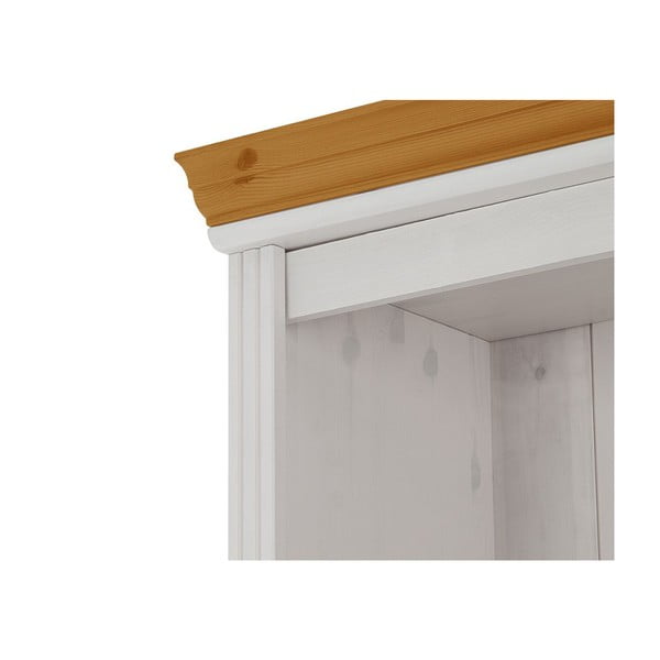 Bílá vitrína z borovicového dřeva 74x223 cm Anita – Støraa-image-1