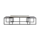 Kovové konferenční stolky v černo-bronzové barvě sadě 3 ks 50x120 cm Kumalu – Light & Living