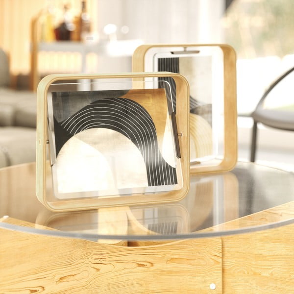 Dřevěný stojací rámeček v přírodní barvě 26x31,5 cm Bellwood – Umbra-image-4