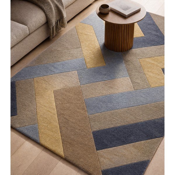 Šedo-žlutý koberec Asiatic Carpets Reef Big Zig, 160 x 230 cm-image-1