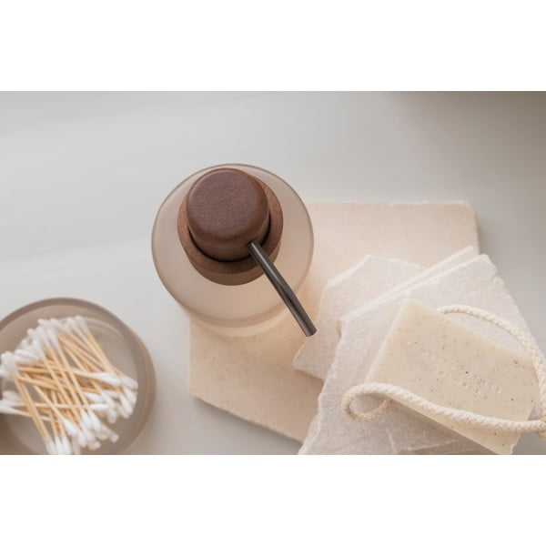 Béžový skleněný dávkovač mýdla 310 ml Modest – Mette Ditmer Denmark-image-1