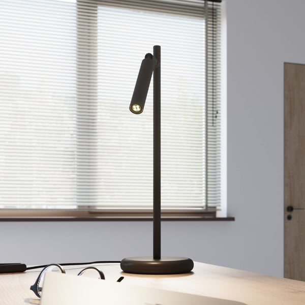 Černá stolní lampa (výška 43 cm) Fideus – Sollux-image-1