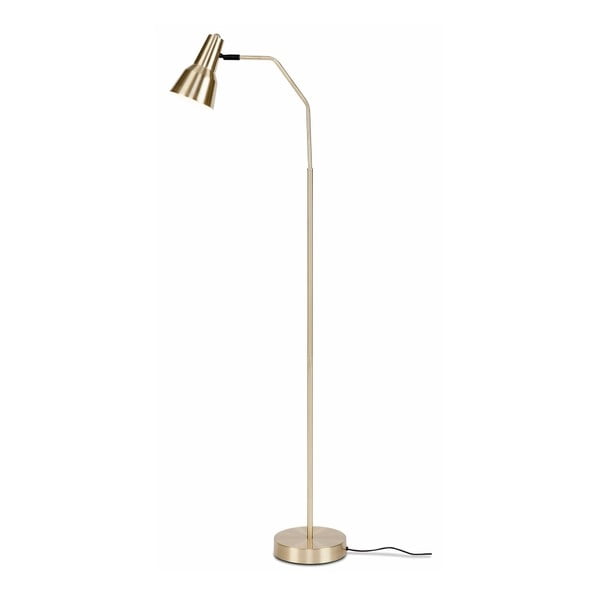 Stojací lampa s kovovým stínidlem ve zlaté barvě (výška 140 cm) Valencia – it's about RoMi