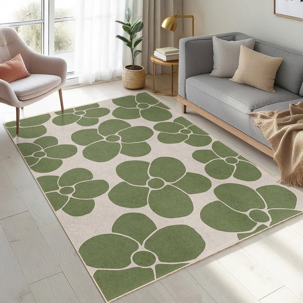 Zelený pratelný běhoun 80x200 cm Green Meadow – Mila Home-image-4