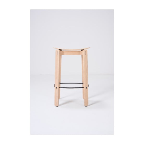 Barová stolička z dubového dřeva v přírodní barvě (výška sedáku 65 cm) Nora – Gazzda-image-3