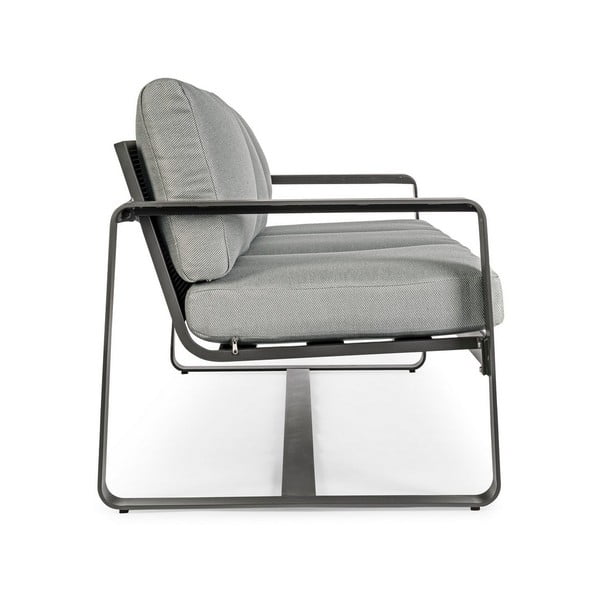 Šedá hliníková zahradní pohovka Merrigan   – Bizzotto-image-3