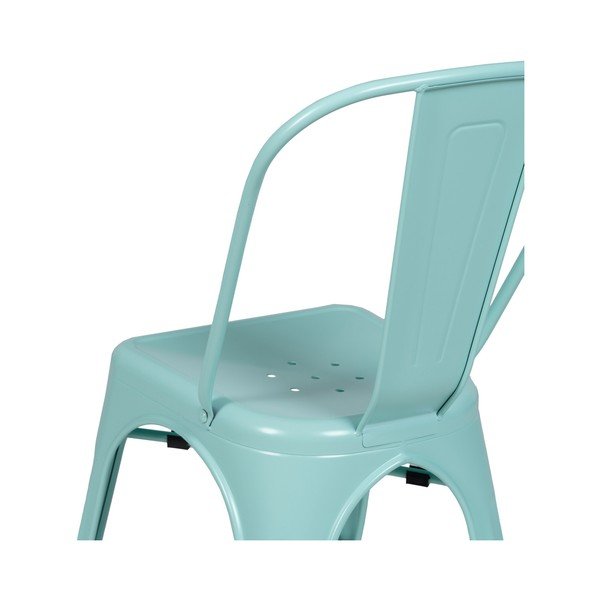 Tyrkysové kovové jídelní židle v sadě 2 ks – Ixia-image-4