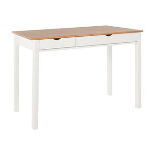 Bílo-hnědý pracovní stůl z borovicového dřeva Støraa Gava, délka 120 cm