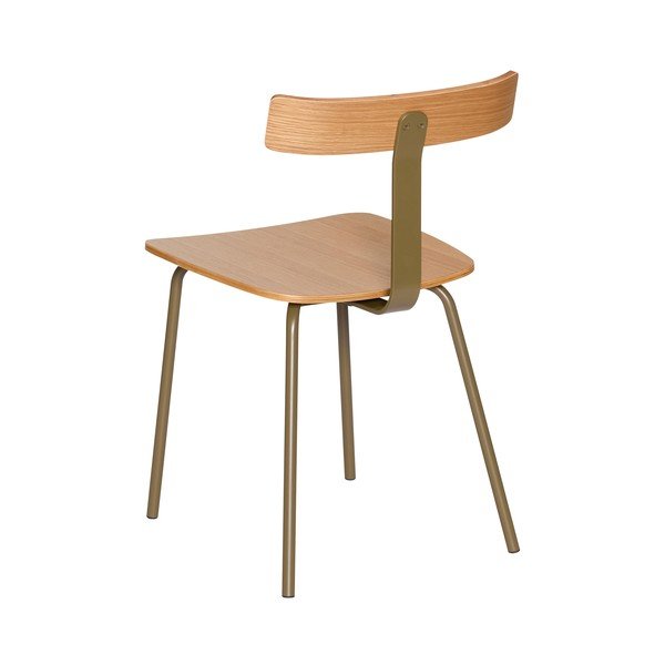 Zelená/v přírodní barvě kovová stohovatelná jídelní židle Hock – Hübsch-image-4