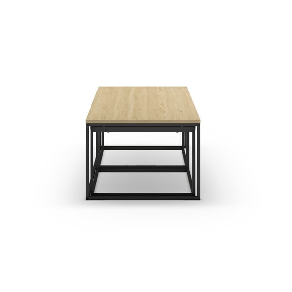 Konferenční stolky v sadě 3 ks v šedo-přírodní barvě 60x110 cm Camelia – Marckeric-image-3