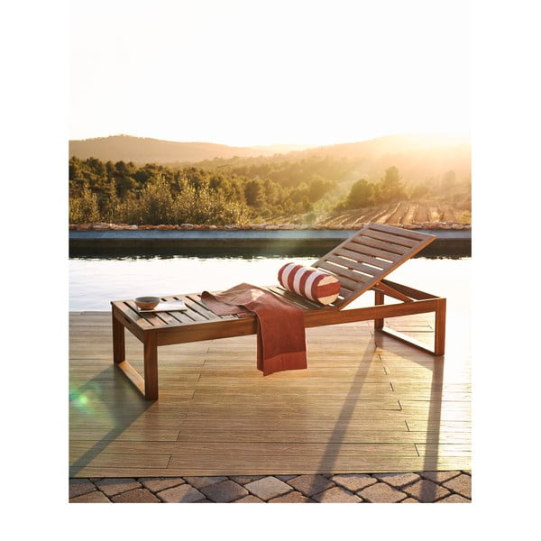 Dřevěné zahradní lehátko v přírodní barvě Sulamita – Kave Home-image-1