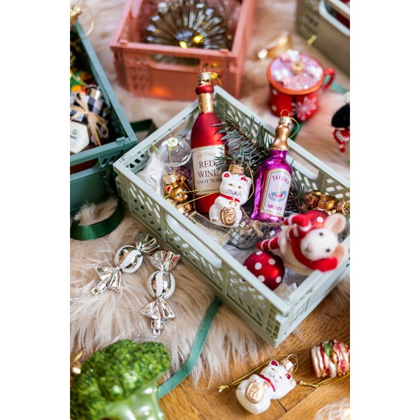 Skleněné ručně vyrobené vánoční ozdoby v sadě 4 ks 9,5 cm Tequila – Sass & Belle-image-1