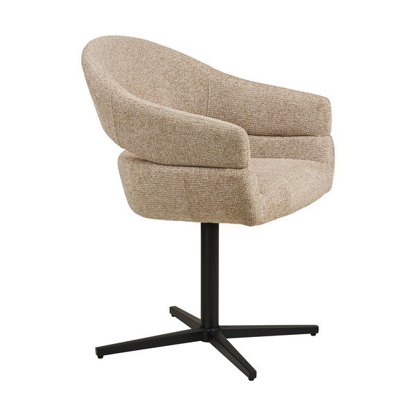 Béžové čalouněné jídelní křeslo s područkami Dover – House Nordic-image-3