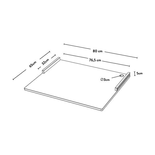 Tmavě zelená komponenta - psací stůl  80x5 cm Dakota – Tenzo-image-4