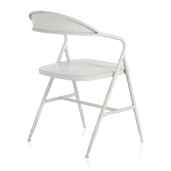 Bílé kovové křeslo Geese Industrial Style Puro-image-4