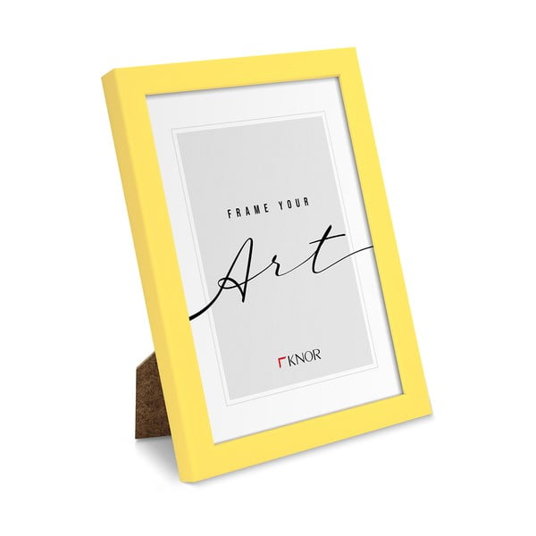 Žlutý stojací/na zeď rámeček 12x17 cm – knor
