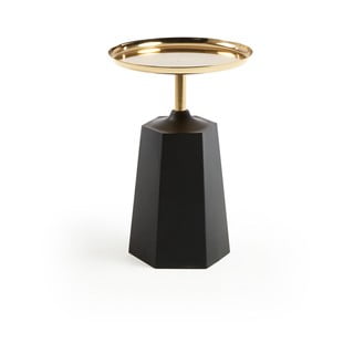 Černý odkládací stolek Kave Home, ø 37 cm