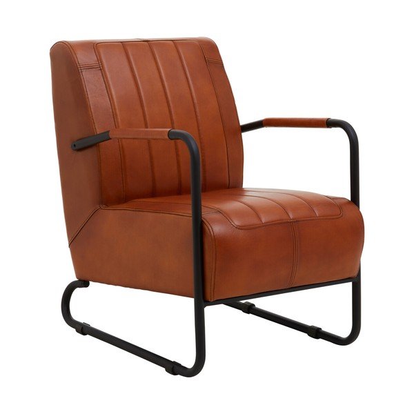 Hnědé kožené křeslo Buffalo – Premier Housewares