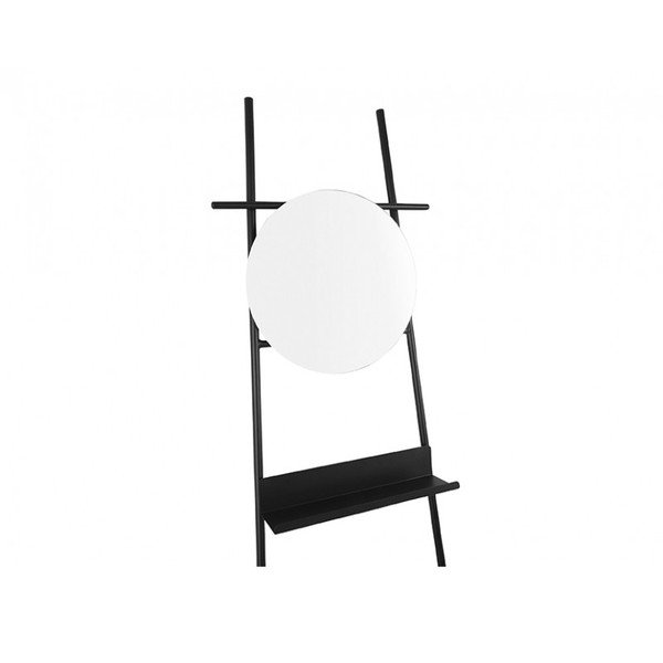 Černý dekorativní žebřík se zrcadlem Leitmotiv Glint-image-2