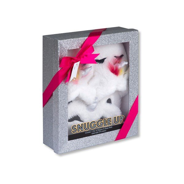 Set chlupatých pantoflí a masky na spaní Tri-Coastal Design Unicorn-image-3